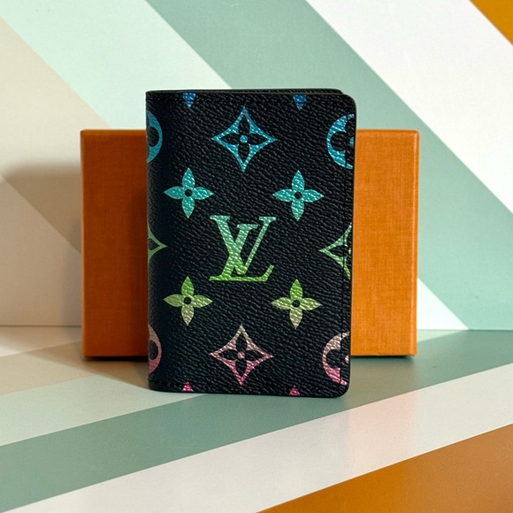 [SOLD] Louis Vuitton black Multicolor Monogram pocket organizer! - Picture 1 of 7